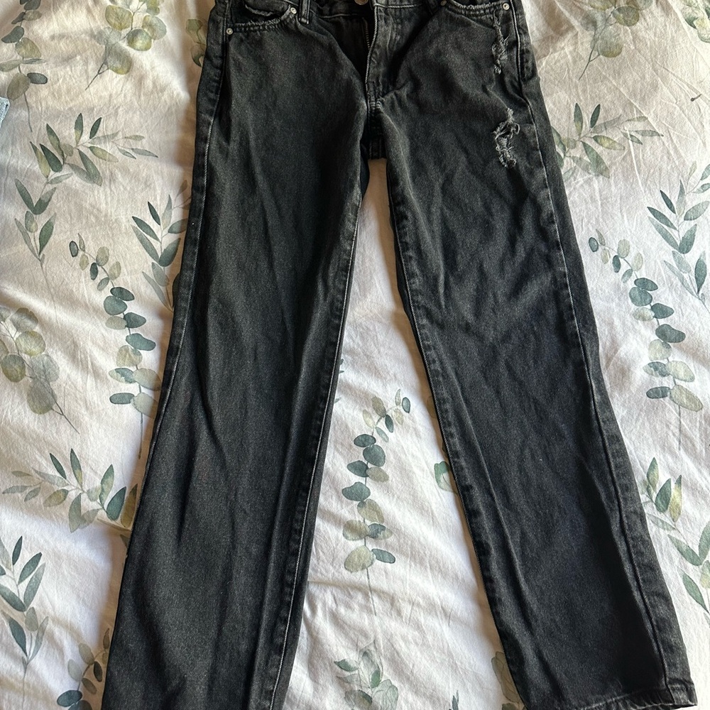 RSQ Girls black wash baggy Jeans size 10